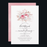 Pink and Rose Gold Floral Bat Mitzvah Invitation<br><div class="desc">Pink and white roses bat mitzvah invitation with accents of rose gold and silver featuring elegant handwriting typography designed to be quickly and easily customised to your event specifics.</div>