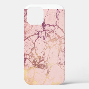 Pink and Rose Gold Marbled iPhone / iPad case