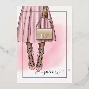 Pink and Rose Gold Monogram Bachelorette Party