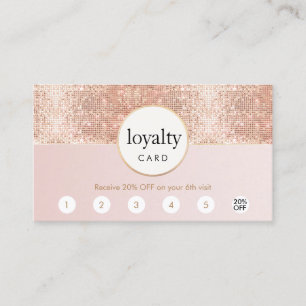 Pink and Rose Gold Sequin Salon 6 Punch Loyalty
