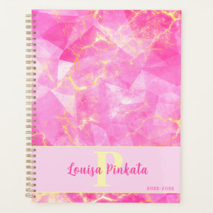 Pink and Rose Marble Gemstone Crystal Design Planner