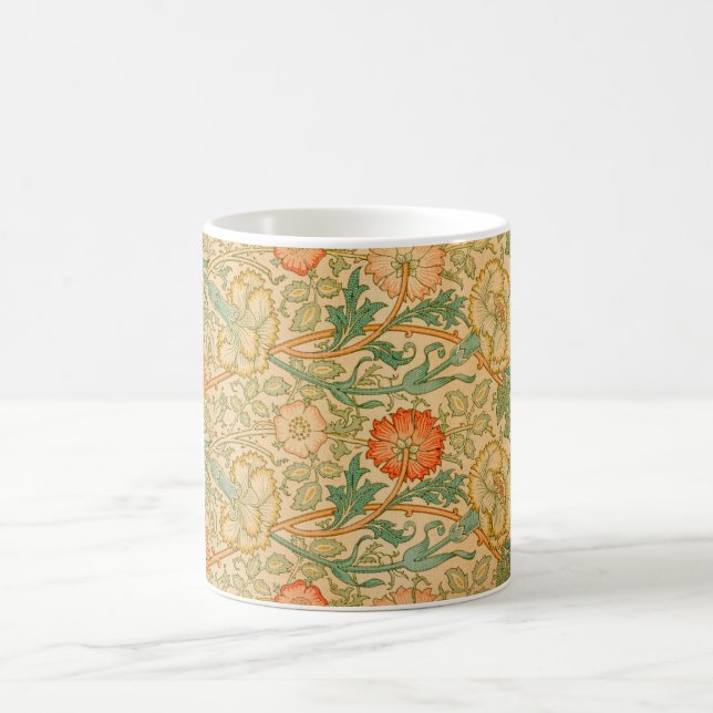 Pink and Rose Pattern (by William Morris) Coffee Mug (Center)