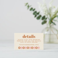 Pink and Rust Mid Mod Chic Wedding Website