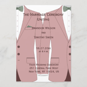 Pink And Sage Gay Wedding Programs Programme