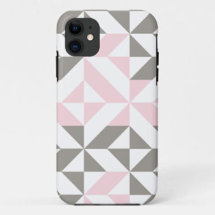 Pink and Silver Geometric ZigZag Case-Mate iPhone Case
