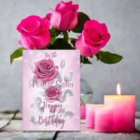 Pink and Silver Roses Perfect Sister Birthday