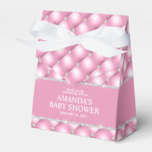 Pink and Silver Tufted Glamour Favour Box