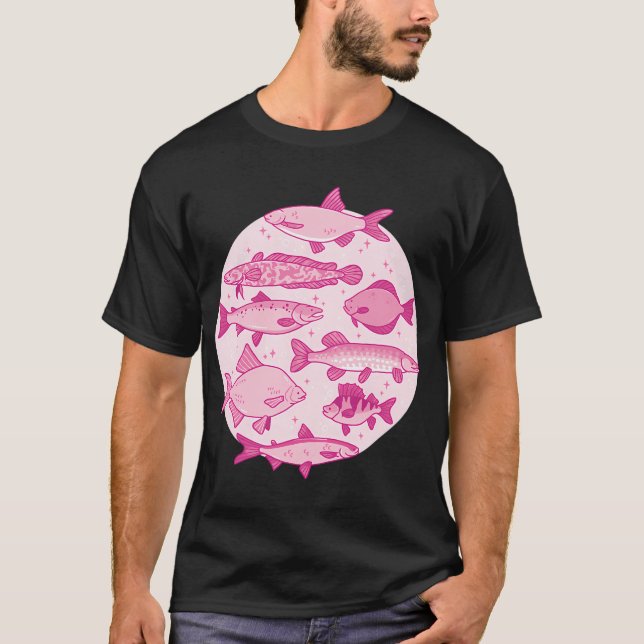 Pink and Sparkly Fish T-Shirt (Front)