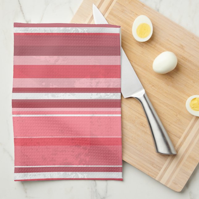 Pink and Stinky Stripes Tea Towel (Quarter Fold)