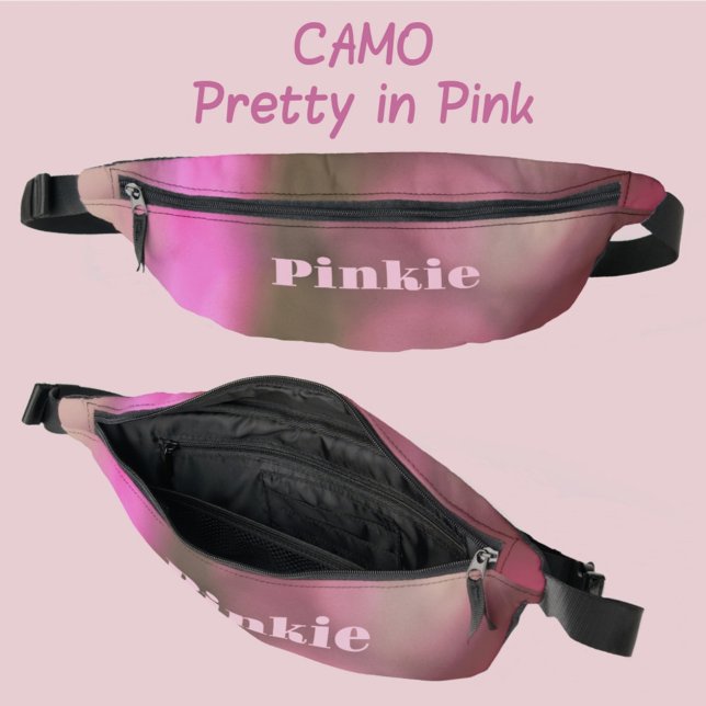 Pink and Taupe Chic Camo Camouflage Bum Bags (Creator Uploaded)