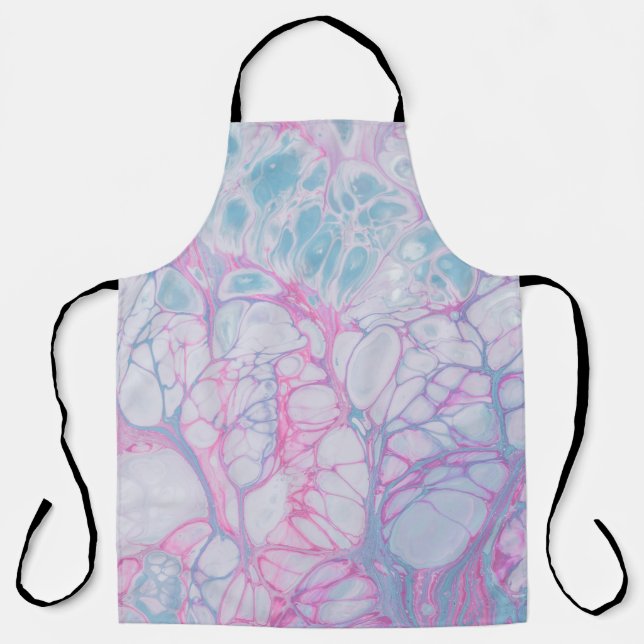 PINK AND TEAL ABSTRACT PAINTING APRON (Front)