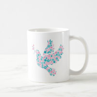 Pink and Teal DOVE
