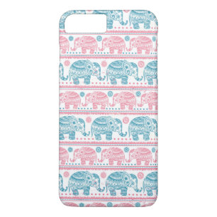 Pink And Teal Ethnic Elephant Pattern Case-Mate iPhone Case