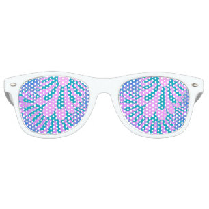 Pink and Teal Loop Retro Sunglasses