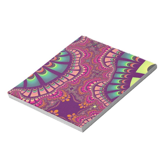 Pink and Teal Rainbow Remix Notepad (Rotated)