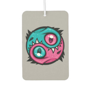 Pink and Teal Yin Yang Dragons Car Air Freshener