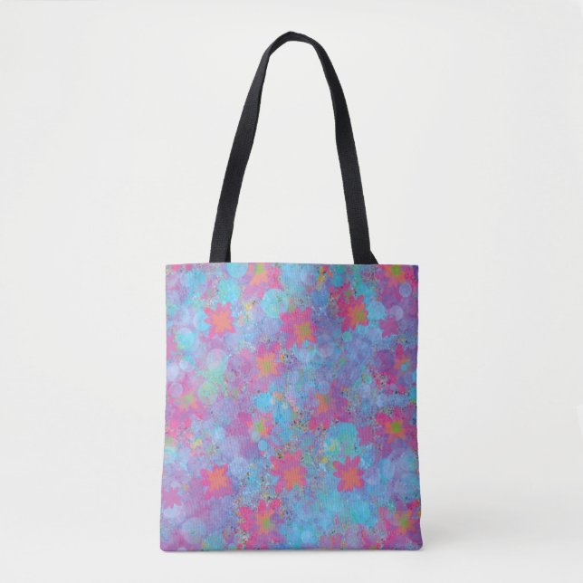 Pink and Turquoise Dream Tote Bag (Front)