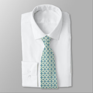 Pink and Turquoise Geometric Tile Tie