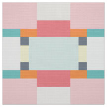 pink and turquoise vintage square pattern