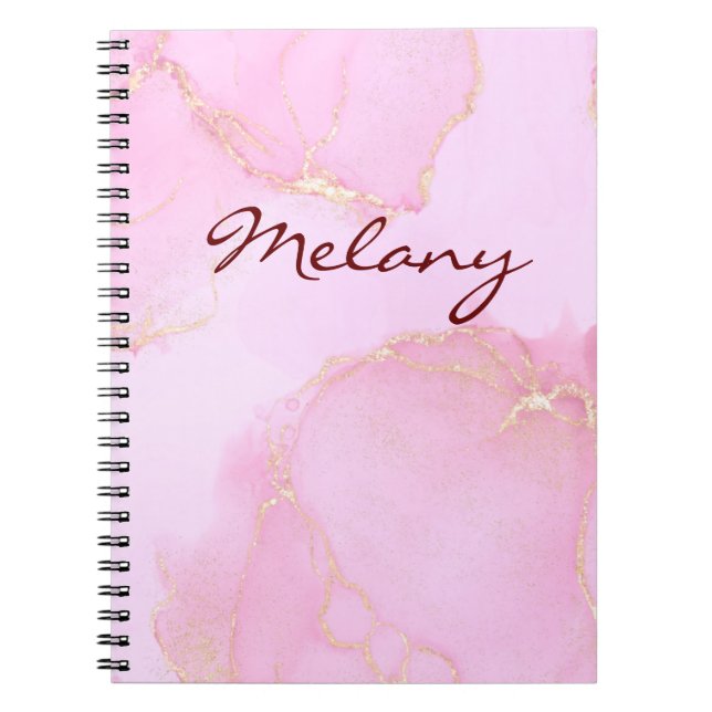 Pink and violet with name notebook (Front)