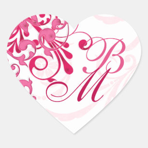 Pink and White Abstract Floral Envelope Seal