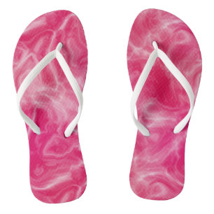 pink and white Abstract Jandals