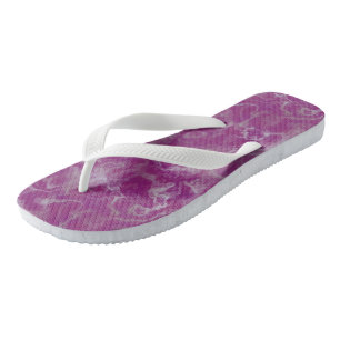 pink and white Abstract Jandals
