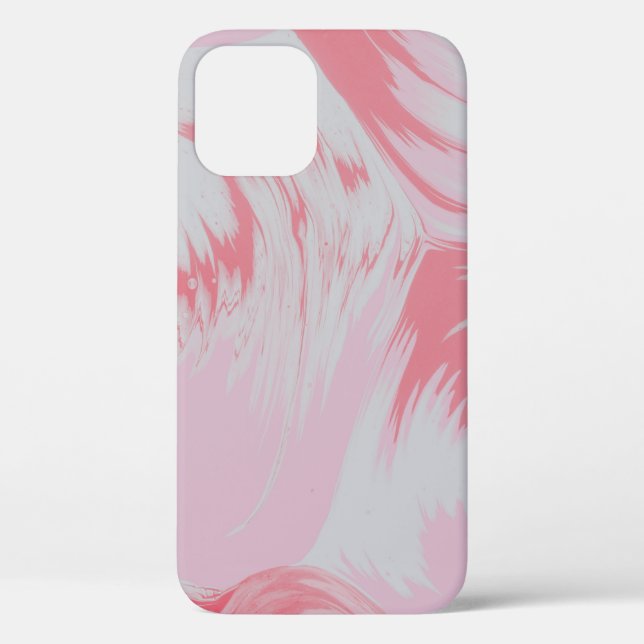 Pink and white abstract painting Case-Mate iPhone case (Back)