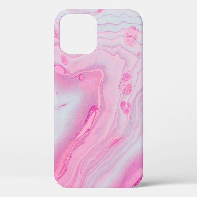 Pink and white abstract painting Case-Mate iPhone case (Back)