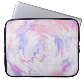 PINK AND WHITE ABSTRACT PAINTING LAPTOP SLEEVE