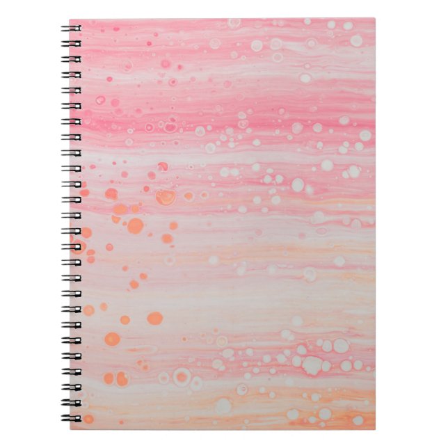 Pink and white abstract painting notebook (Front)