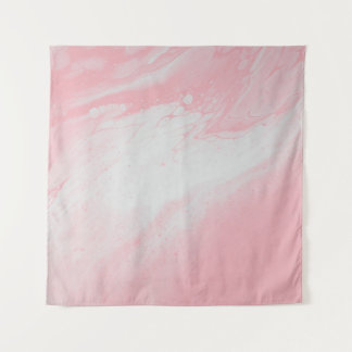 PINK AND WHITE ABSTRACT PAINTING TAPESTRY