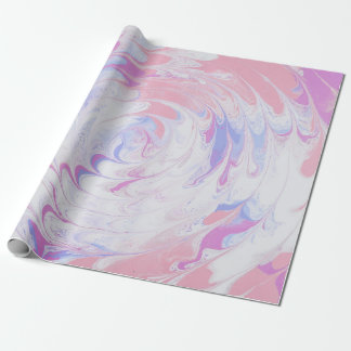 PINK AND WHITE ABSTRACT PAINTING WRAPPING PAPER