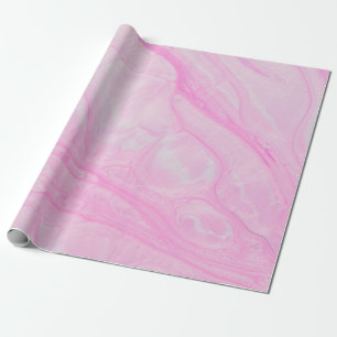 Pink and white abstract painting wrapping paper