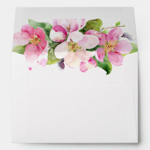 Pink and White Apple Blossoms Envelope
