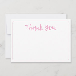 Pink and White Blank Elegant Baby Shower Girl Card