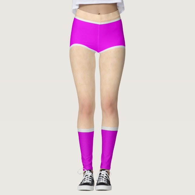Pink and White Briefs and Socks Legging (Front)