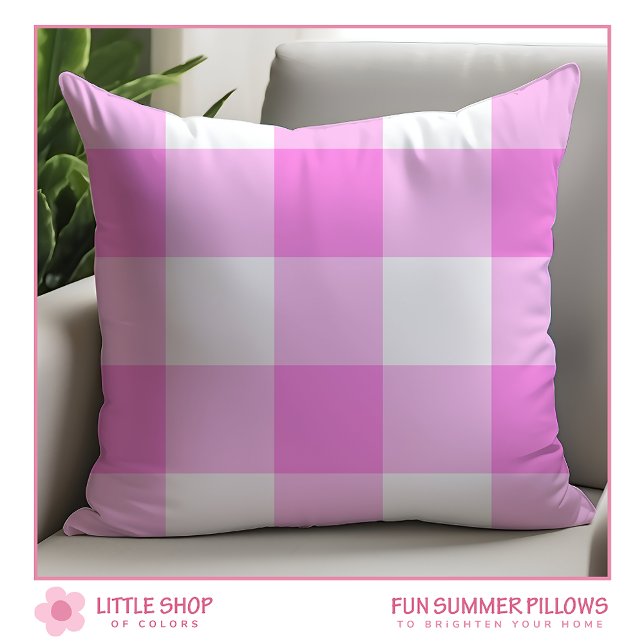 Pink and White Buffalo Checks Cushion (Creator Uploaded)