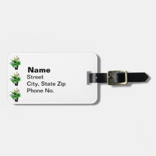 Pink and White Calla Lilies Luggage Tag