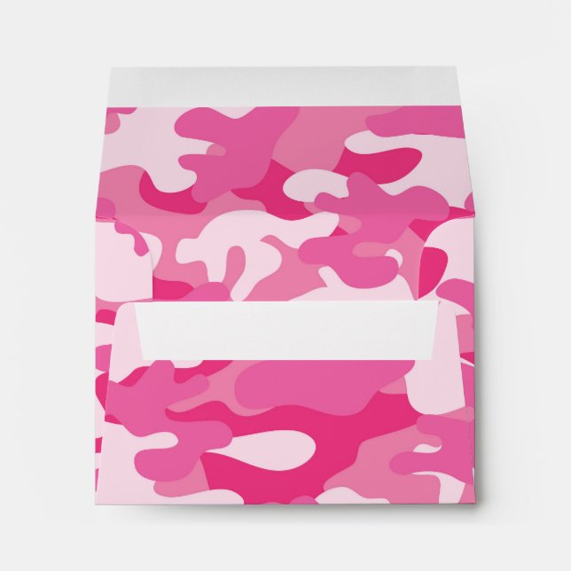 Pink and White Camo Design Envelopes (Back (Bottom))