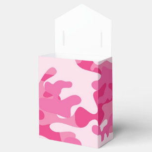 Pink and White Camo Design Favour Box