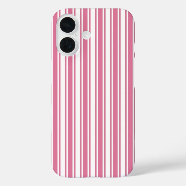Pink and white candy stripes Case-Mate iPhone case (Back)