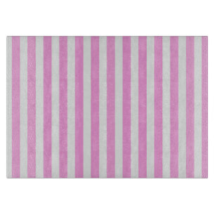 Pink and white candy stripes cutting board