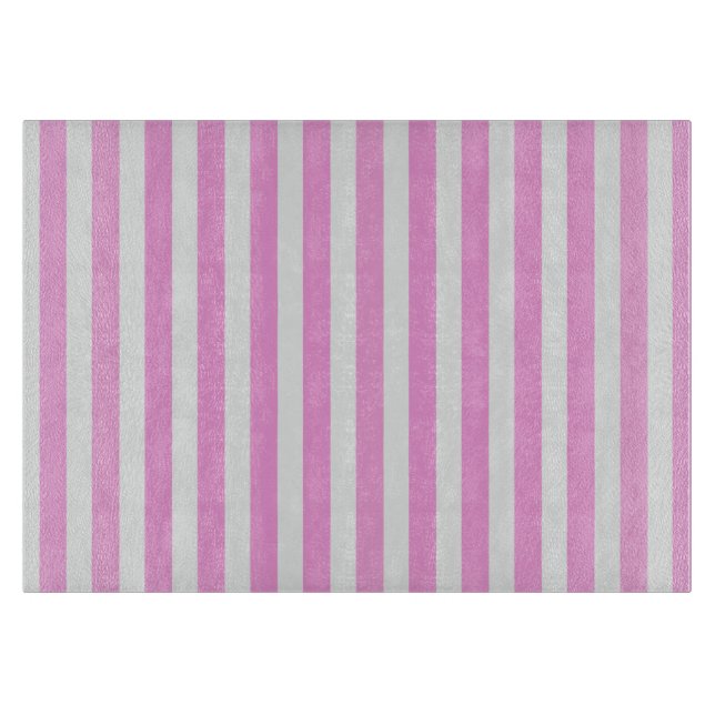 Pink and white candy stripes cutting board
