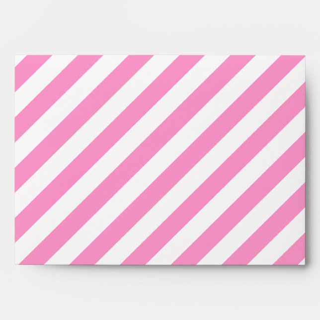 Pink and White Candy Stripes. Envelopes (Front)