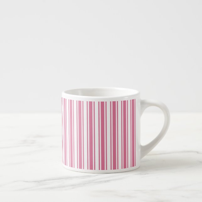 Pink and white candy stripes espresso cup (Right)