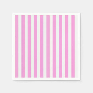 Pink and white candy stripes napkin