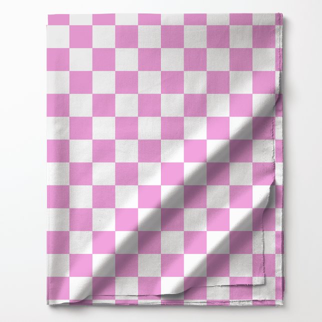 Pink and White Chequered Pattern Fabric (Creator Uploaded)