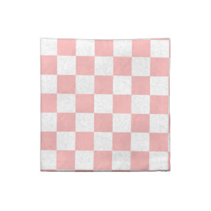 Pink and White Chequered Retro Diner Look Napkin
