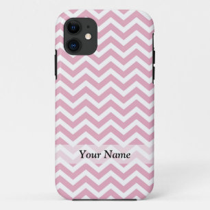 Pink and white chevron Case-Mate iPhone case